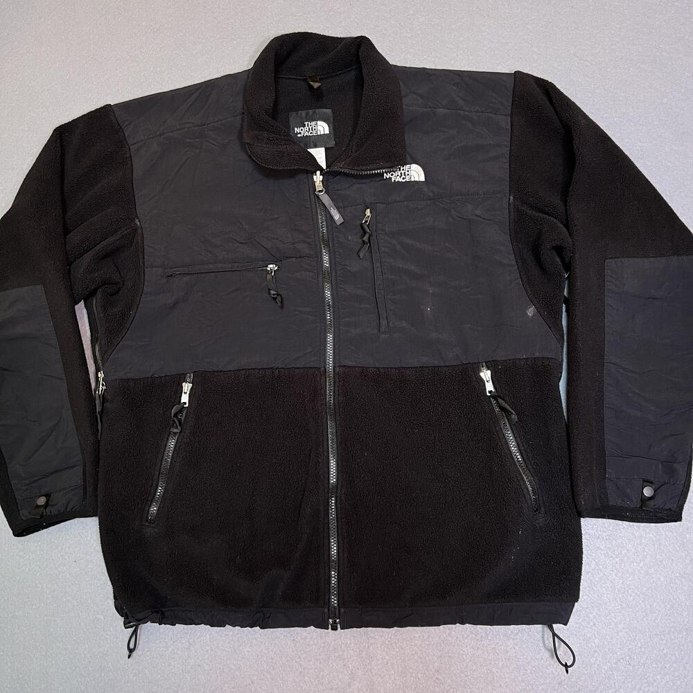The North Face Denali Jacket Mens L Black Polartec Fleece Full Zip Outdoor